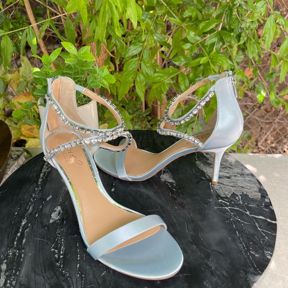 Badgley Mischka Celine Stiletto Heel sky blue size 8.5 - Picture 9 of 10